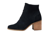 Toms Womens Suede Evelyn Lace-up Ankle Boot 10020231 Black Suede 8.5M