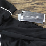 Inc International Concepts Satin Short-Sleeve Pajama Shirt Top Deep Black M