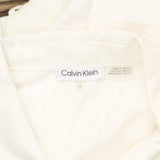 Calvin Klein Womens Sleeveless Button Up Shirt Dress M4CB8908 Soft White 16