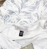 J. Valdi Womens Scoop-Neck Sleeveless Swim Cover Up Jumpsuit Gray / White L