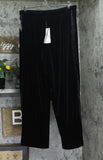 Alex Evenings Velvet Plus Size Full Length Slim Leg Formal Dress Pant Black 2X