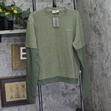 Carrer Mens Roque Layered Look Long Sleeve Tee 10003211ROQUEDLS Green M