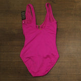Lauren Ralph Lauren Shoulder Tummy Control One Piece Swimsuit Freesia Pink 10