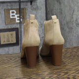 Michael Michael Kors Suede Evaline Almond Toe High Heel Booties Camel Brown 11M