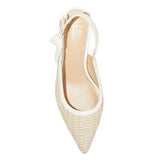 A New Day Womens Milan Raffia Slingback Heels 92611221 Beige Brown 11M