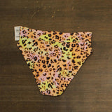 Bar III Womens Animal-Print High-Waist Bikini Swim Bottom Pink Animal Multi L