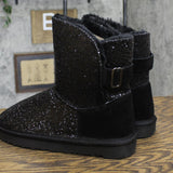 Style & Co. Womens Teenyy F Glitter Winter & Snow Boots Black Glitter 9M