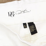 DG2 Diane Gilman Womens Classic Stretch Pull-On Bermuda Short Ivory White XL