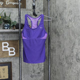 Nike Womens Dri-Fit Soft Cup Active wear Racerback Tank Top Purple M