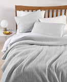 Arch Studio Heather Jersey 3-Piece Quilt Set 100202684FQ Silver Ash Gray Queen