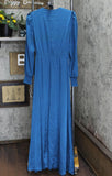 Inc International Concepts Surplice-Neck Smocked-Cuff Maxi Dress Blue 8
