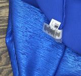 Siena V-Neck Sleeveless Foiled Bandage Bodycon Knit Mini Dress Saphire Blue 14