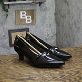 Clarks Kepley Star Pointed Toe Strap Pump Heels 26186876 Black 8M
