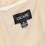 Xscape Asymmetric Off-The-Shoulder Ruffle Gown Dress Blush Pink 8
