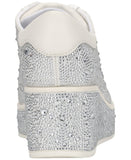 INC International Concepts Womens Aideen Wedge Sneakers Silver Bling Gray 9.5M