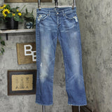7 For all Mankind Womens Bootcut Button Fly 5-Pocket Jeans Blue 28