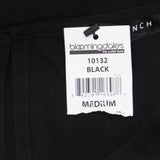 Honey Punch Womens Long Sleeve Tie Back Ruffle Shoulder Blouse Black M