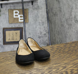 Style & Co. Womens Eliana Ballet Flats Black Microsuede 6.5M