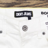 Dkny Jeans White Denim Pocketed Zippered Flare Slim High Waist Jeans E2RK2756