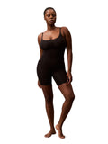 Calvin Klein Womens Shapewear Secure Sculpt Mid-Thigh Bodysuit QF8164 Black S