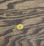 Time and Tru Chain Round Marble Gemstone Pendant Necklace Gold / Yellow 18" + 3"