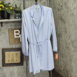 State Of Day Womens Silk Touch Self-Tie Robe 100180215MS Eventide Blue XL