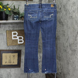 American Eagle Womens Artist Stretch Bootcut Jeans Dark Blue 4 Short