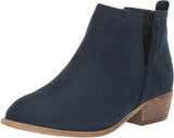 Journee Collection Womens Rimi Pull On Stacked Heel Booties RIMI-BLU Blue 6.5M