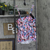 Swim Solutions Womens Blushing Pleated Tankini Swim Top 806836 Multi Pink 14