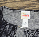 Ruby Rd. Womens Mixed Animal Print Top Gray Multi S