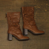 Journee Collection Women's Ruched Slouch Sequoia Boots SEQUOIA Brown 10M