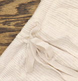 Auden Womens Cozy Knit Drawstring Mid Rise Ribbed Wide Leg Pants Oatmeal Brown S