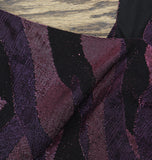 Siena Womens V Neck Metallic Side-Twist Long-Sleeve Dress Purple Multi 0