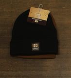 Canada Work Gear Mens 2 Pack Winter Cuffed Toques Knit Beanie Hats Brown / Black