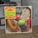 Melissa & Doug 26-Piece Cutting Food Box Play Food Set Brown Multi 10.5x10.5x3