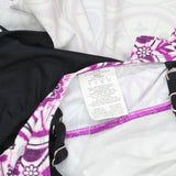 Swim Solutions Printed Tiered Fauxkini One Piece Swimsuit Magenta Purple 10
