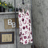 State Of Day Womens Silk Touch Solid Chemise Nightgown Watercolor Floral Pink XS