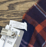 Style & Co. Womens Tartan Plaid Scarf Fringe SC9542501 Navy Blue Multi