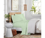 Purity Home Count Ultimate Percale Cotton 4-Piece Sheet Set Sage Green Queen