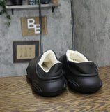 Foamwalk Mens EVA Faux Fur Lined Clogs 167cf8d2e8699f Black 10