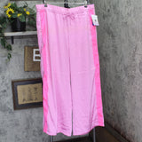 Joylab Womens Low-Rise Satin Tear Away Track Pants 94628900 Pink / Neon Pink XL