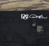 DG2 by Diane Gilman Womens Sequin Straight Leg Jeans Black 16W Tall