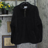 Time and Tru Sherpa Quarter-Zip Pullover Black 1X