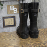 A New Day Vicki Mid-Calf Rain Boots 53855422 Matte Black 6M