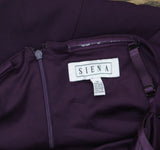 Siena Womens Side-Gathered Dress SATP1607 Plum Purple 10