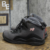 Air Jordan 10 Retro Youth Boys Lace High Top Basketball Shoes Black Multi 6.5Y