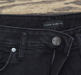 Silver Jeans Co. Suki Womens Mid Rise Skinny Jeans L93136EBK516 Black 33x27
