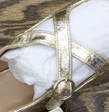 A New Day Womens Tasmin Flats Shiny 94568245 Gold Yellow 9.5M