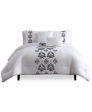 Hallmart Calena 9-Piece Comforter Set 84254 White / Black California King