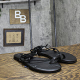 Universal Thread Womens Ivana Footbed Toe Ring Sandals 93708831 Black 10M